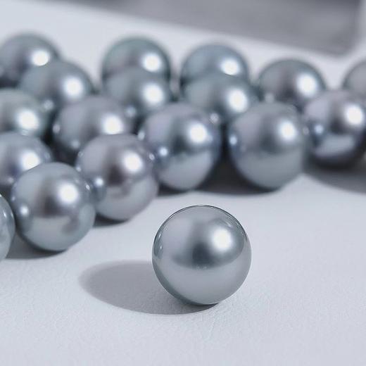 【直播大场活动】天然海水珍珠 大溪地气质灰珍珠 正圆 强光 送18K金扣 商品图2