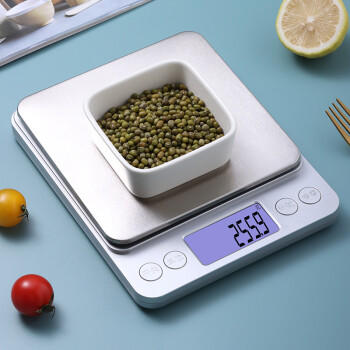 拜杰厨房秤家用电子秤0.1g/3kg高精度克秤食物称厨房烘焙秤克称 商品图2