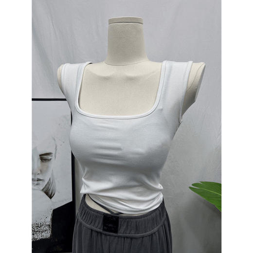 刚需款丨版型超级好 大U领 宽肩吊带#C222902 商品图9