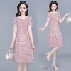 YWE BQD926气质减龄印花连衣裙时尚打底裙 商品缩略图0