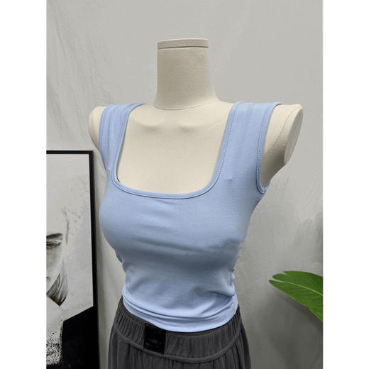 刚需款丨版型超级好 大U领 宽肩吊带#C222902 商品图8