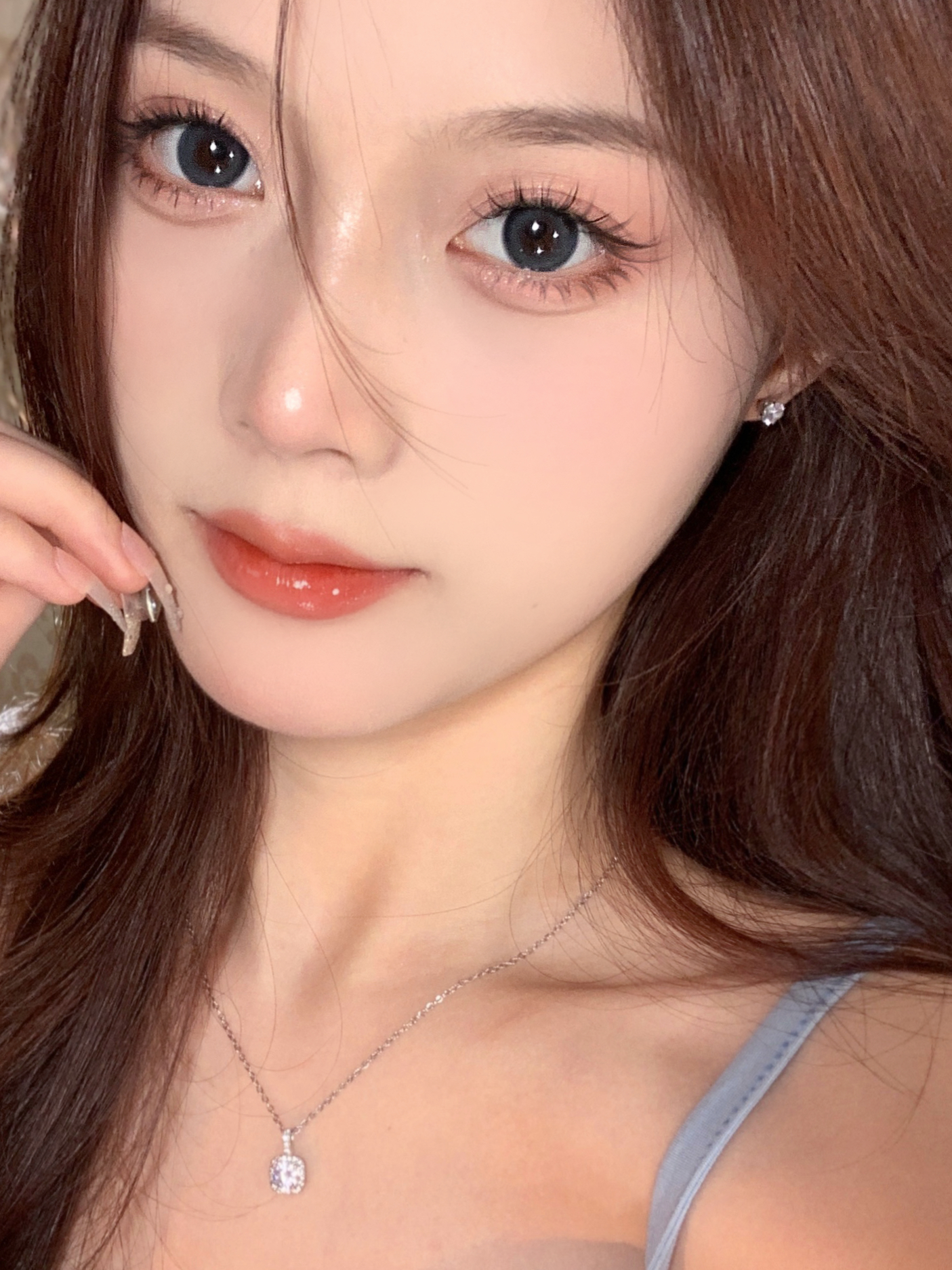 PUFFGIRL年抛隐形眼镜 蓝胖子14.5mm 一副/2片-VVCON美瞳商城17