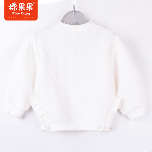 商场同款棉果果秋季新款女童纯色圆领套头空气层卫衣舒适M322180622442 商品图6