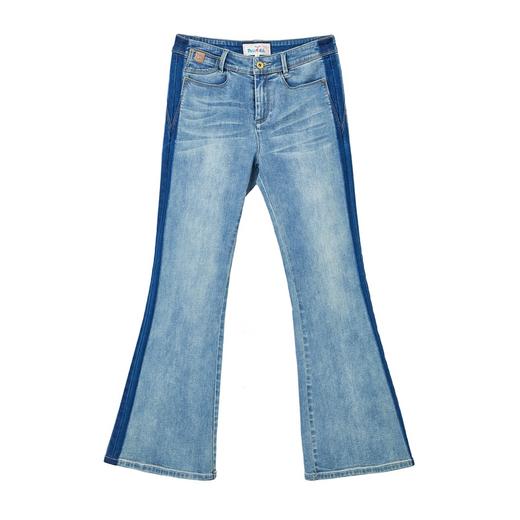 谜底2022秋新品复古简约紧身喇叭牛仔裤女227MK6121 商品图4