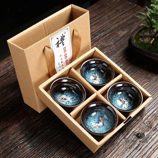 陶瓷主人杯套装窑变品茗杯小茶杯单杯建盏茶盏家用功夫茶具礼盒装 商品图6