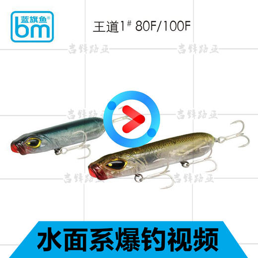 蓝旗鱼王道1号水面系路亚饵翘嘴鲈鱼零动量浮水铅笔之字狗假鱼饵 商品图3