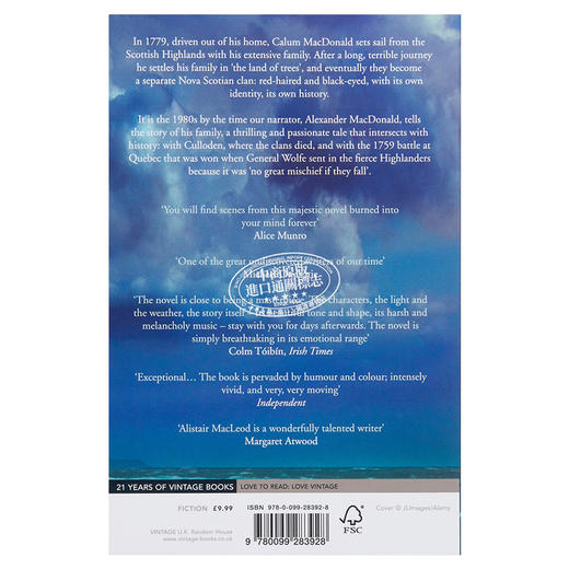 预售 【中商原版】布雷顿角的叹息 No Great Mischief 英文原版 Alistair MacLeod 商品图1