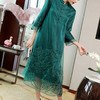 复古中国风改良旗袍版连衣裙裙子民族风刺绣大码中式女装 商品缩略图5