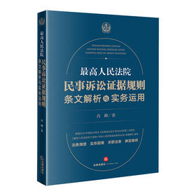 最高人民法院民事诉讼证据规则：条文解析与实务运用  肖峰著