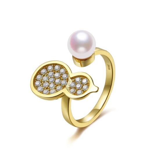 小葫芦开口珍珠戒指 商品图3