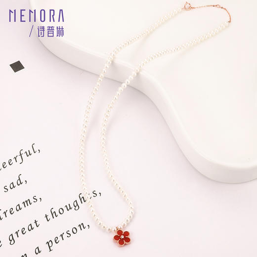 【一口价】勿忘我系列珍珠钻石项链花型套链MEMORA诗普琳KN304101 商品图4