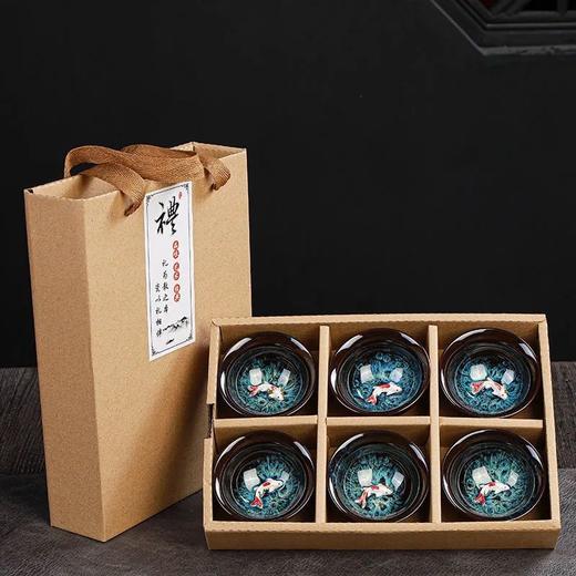 陶瓷主人杯套装窑变品茗杯小茶杯单杯建盏茶盏家用功夫茶具礼盒装 商品图7