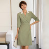 AD高端绿色西装连衣裙女夏季通勤高级感职业装气质女神范裙子 商品缩略图2