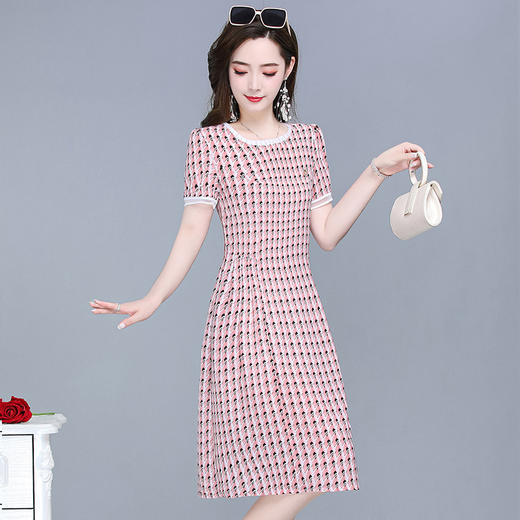 YWE BQD926气质减龄印花连衣裙时尚打底裙 商品图2