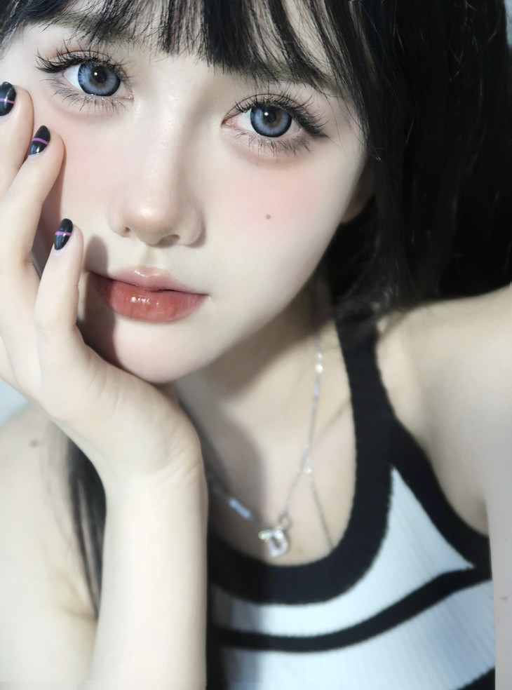 Jolababy年抛隐形眼镜 蓝芙尼14.5mm 一副/2片-VVCON美瞳商城13