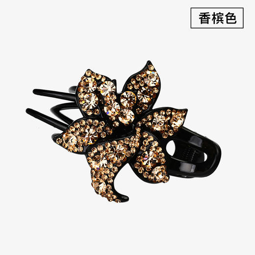 LBE三齿夹盘发抓夹头饰 韩国优雅个性水钻发卡一字鸭嘴成人发夹 商品图6