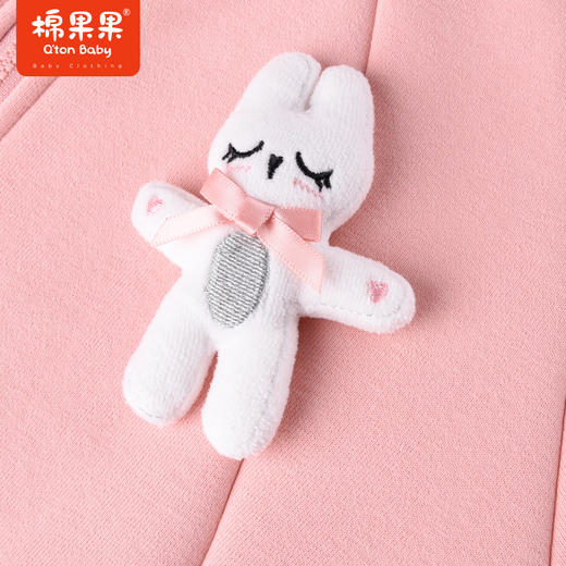 商场同款棉果果秋季新款女童绒里针织连帽复合绒外套舒适柔软可爱M322100422462 商品图5