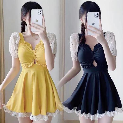 泳衣女款连体新款两件套有泳装专业保守显瘦荷叶边修身纯欲风 商品图1