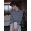 灰色天丝衬衫防晒衣女入秋薄款外套衬衣设计感小众法式职业装上衣 商品缩略图3