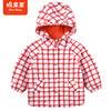 商场同款棉果果秋季新款男女童全棉里子经典格子连帽印花风衣外套M322100322465 商品缩略图2