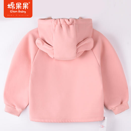 商场同款棉果果秋季新款女童绒里针织连帽复合绒外套舒适柔软可爱M322100422462 商品图7