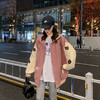 外套女春秋百搭薄款2021新款韩版宽松学生可爱小熊情侣拼色棒球服 商品缩略图0