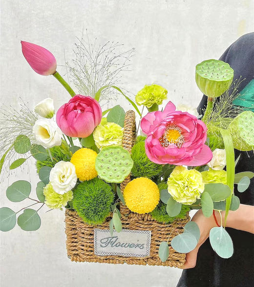 LUCKY----绣球玫瑰手提花篮六选一 商品图5