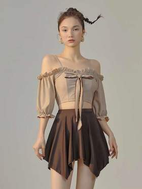 泳衣女款分体两件套新款吊带专业泳衣保守学生显瘦网红风温泉