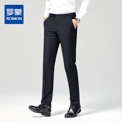 【含绵羊毛】罗蒙西裤男士正装商务通勤休闲百搭抗皱免烫直筒长裤男 商品图2