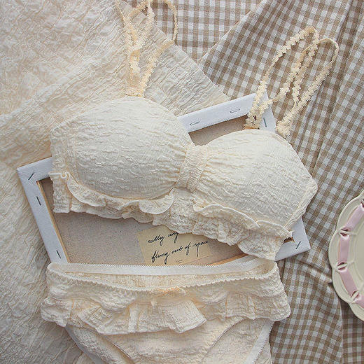 日系性感学生少女内衣小胸聚拢防下垂收副乳无钢圈文胸罩抹胸套装 商品图2