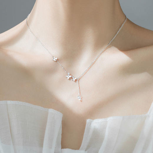 KADER蝴蝶项链女款ins小众设计高级冷淡风流苏锁骨链 商品图2