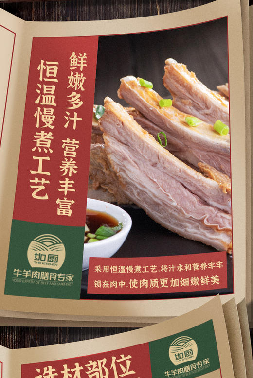 YK|如厨手抓羊排1000g 加热即食 羔羊肋排 户外烧烤食材熟食 手抓羊肉1kg*2【普通快递】 商品图6