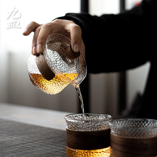 九皿耐热玻璃主人杯防烫加厚品茗杯个人杯家用功夫茶杯锤纹小单杯 商品图2