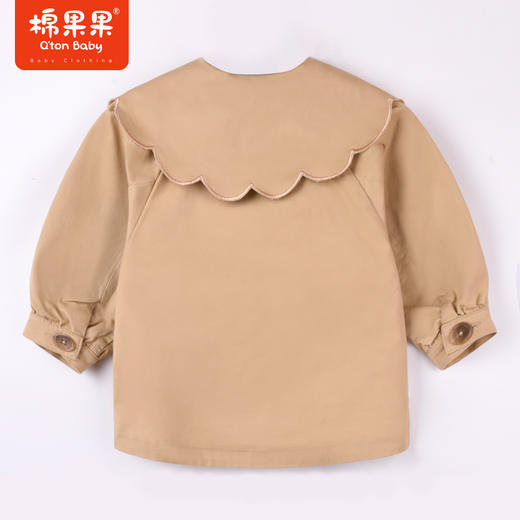 商场同款棉果果秋季新款女童全棉里子气质甜美梭织风衣花边领M322130222433 商品图4