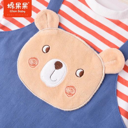 商场同款棉果果秋季新款男女童可爱舒适假两件连体衣爬服外穿M322722222483 商品图7