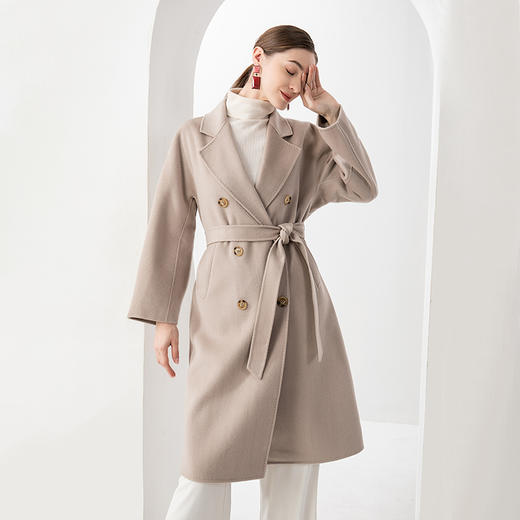 Avann双排扣长款100%羊毛大衣801 商品图4