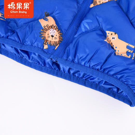 商场同款秋季新款满印男童时尚耐脏连帽轻羽绒外套M312102922515 商品图9