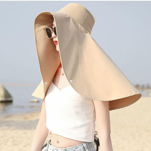 蕉下同款网红遮阳帽护脖子防晒帽女防紫外线户外骑行披肩大帽檐开车太阳帽 商品图7