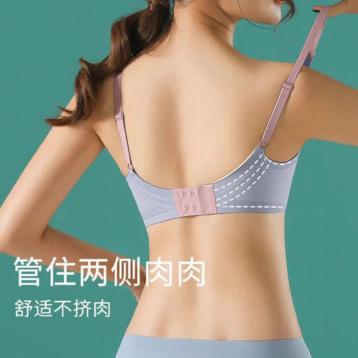 运动内衣少女u型薄款bra胸罩无痕无钢圈小胸聚拢文胸防震跑步胸罩 商品图5