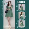 裙子新款2022夏季大码女装胖妹妹气质显瘦法式初恋森系绿色连衣裙 商品缩略图1
