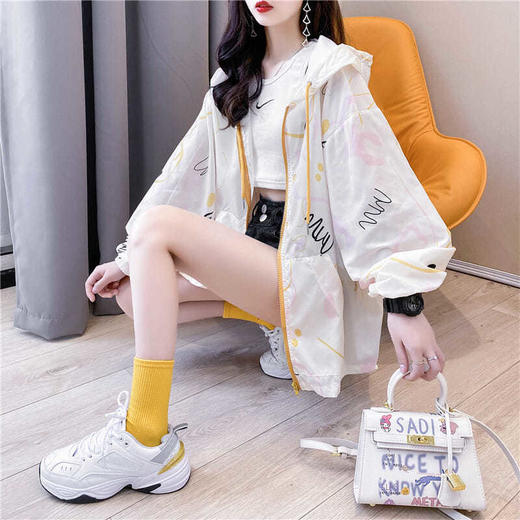 连帽宽松防晒衣外套女薄款百搭小个子防晒服春秋2021新款夏 商品图3