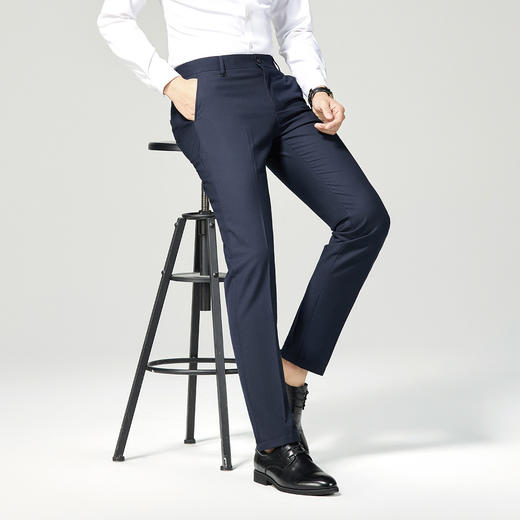 【含绵羊毛】罗蒙西裤男士正装商务通勤休闲百搭抗皱免烫直筒长裤男 商品图6