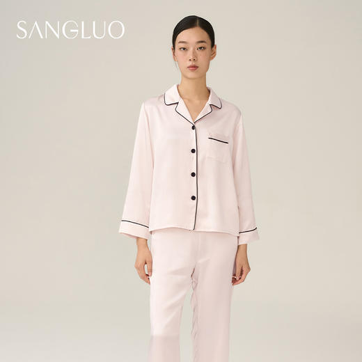 【ELLEMall 】SANGLUO桑罗真丝玻尿酸睡衣套装桑蚕丝睡衣女 商品图1