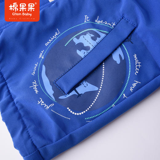 商场同款棉果果秋季新款男童连帽摇粒绒里子保暖冲锋衣抗风舒适时尚M312100422498 商品图7