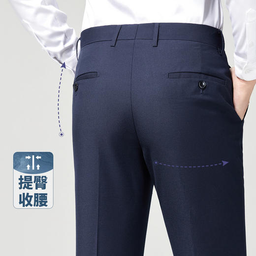 【含绵羊毛】罗蒙西裤男士正装商务通勤休闲百搭抗皱免烫直筒长裤男 商品图5