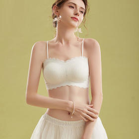 黛唯梵抹胸内衣女蕾丝小吊带背心防走光裹胸夏季薄款美背打底细肩带文胸