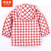 商场同款棉果果秋季新款男女童全棉里子经典格子连帽印花风衣外套M322100322465 商品缩略图6