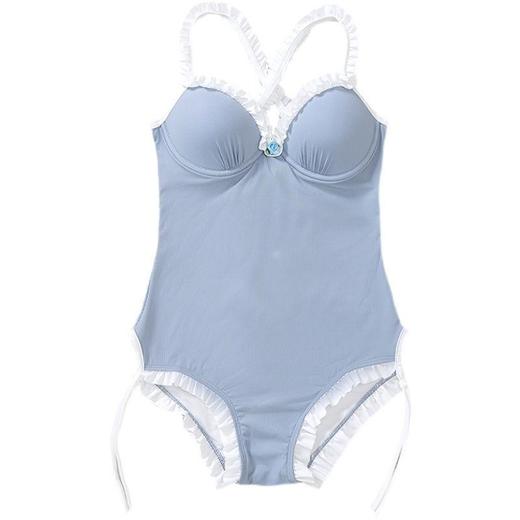 黛唯梵女连体露背性感显白气质甜日系可爱遮肚显瘦小心机泡温泉泳衣 商品图7