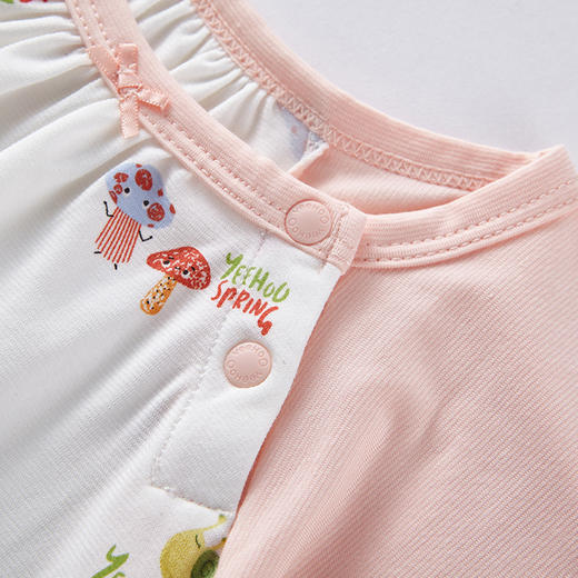 英氏-内衣类（夏）F2蘑幻粉连衣裙浅石蜡色100CM 商品图1