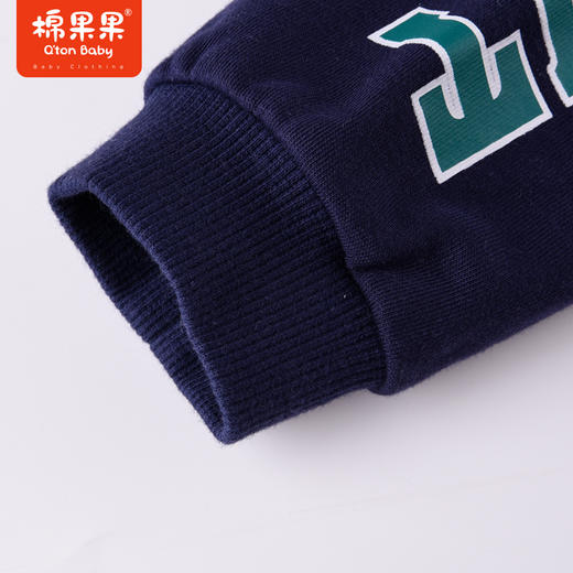 商场同款棉果果秋季新款男童连帽全棉针织双纱磨毛大毛圈连帽外套简约时尚耐穿M312100222514 商品图6